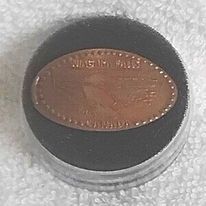 Niagara Falls Canada Oval 7/8" x 1 3/8" Copper Plate!!